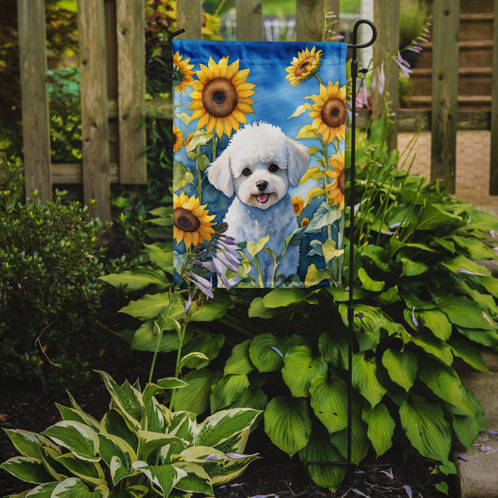 Buy this Bichon Frise in Sunflowers Garden Flag