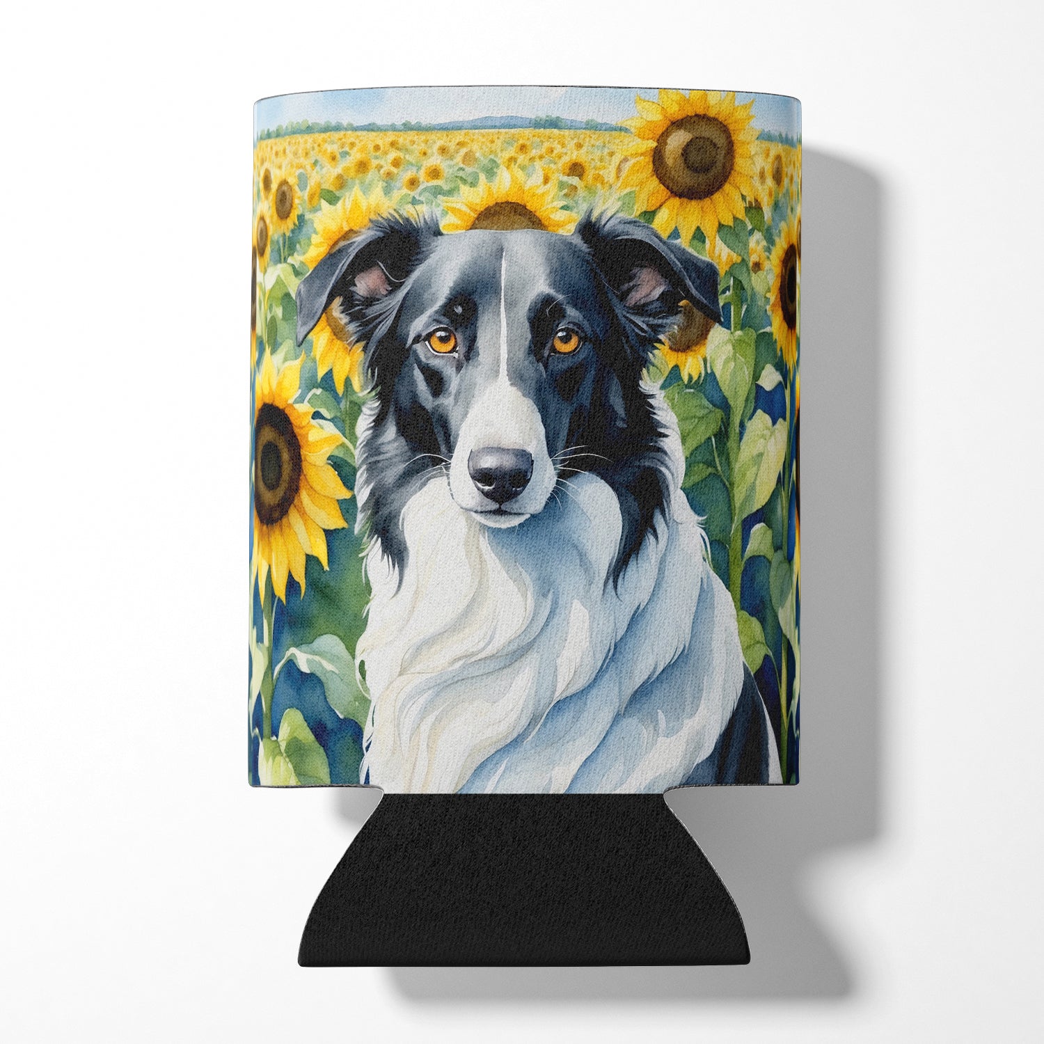 Buy this Borzoi in Sunflowers Can or Bottle Hugger