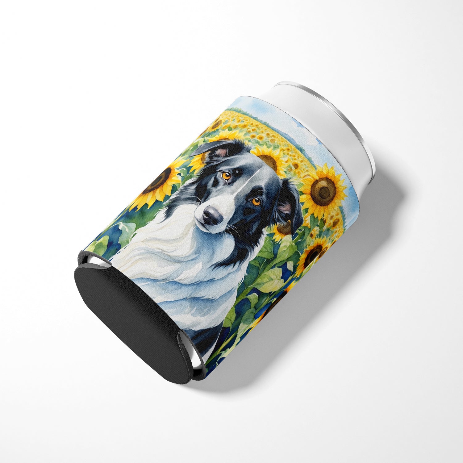 Borzoi in Sunflowers Can or Bottle Hugger