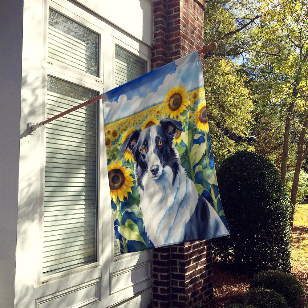 Buy this Borzoi in Sunflowers House Flag