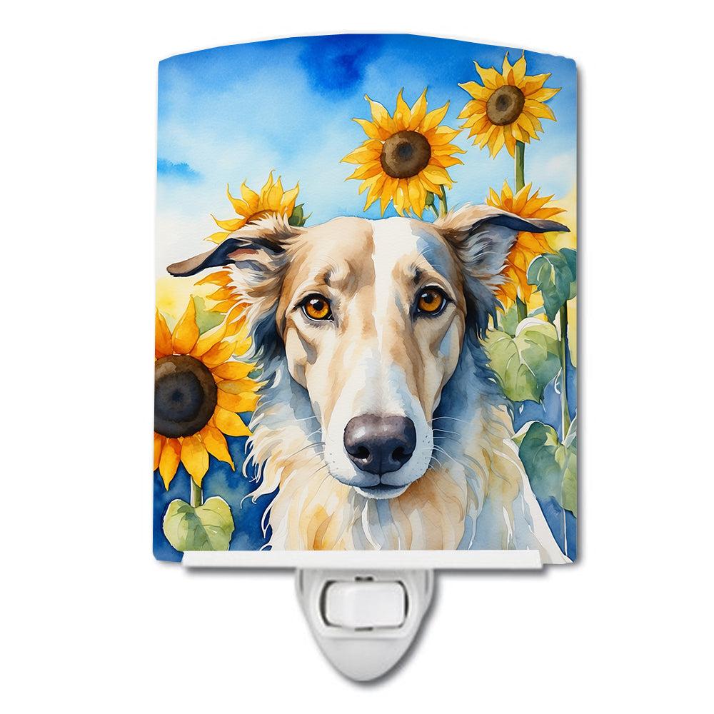 Buy this Borzoi in Sunflowers Ceramic Night Light