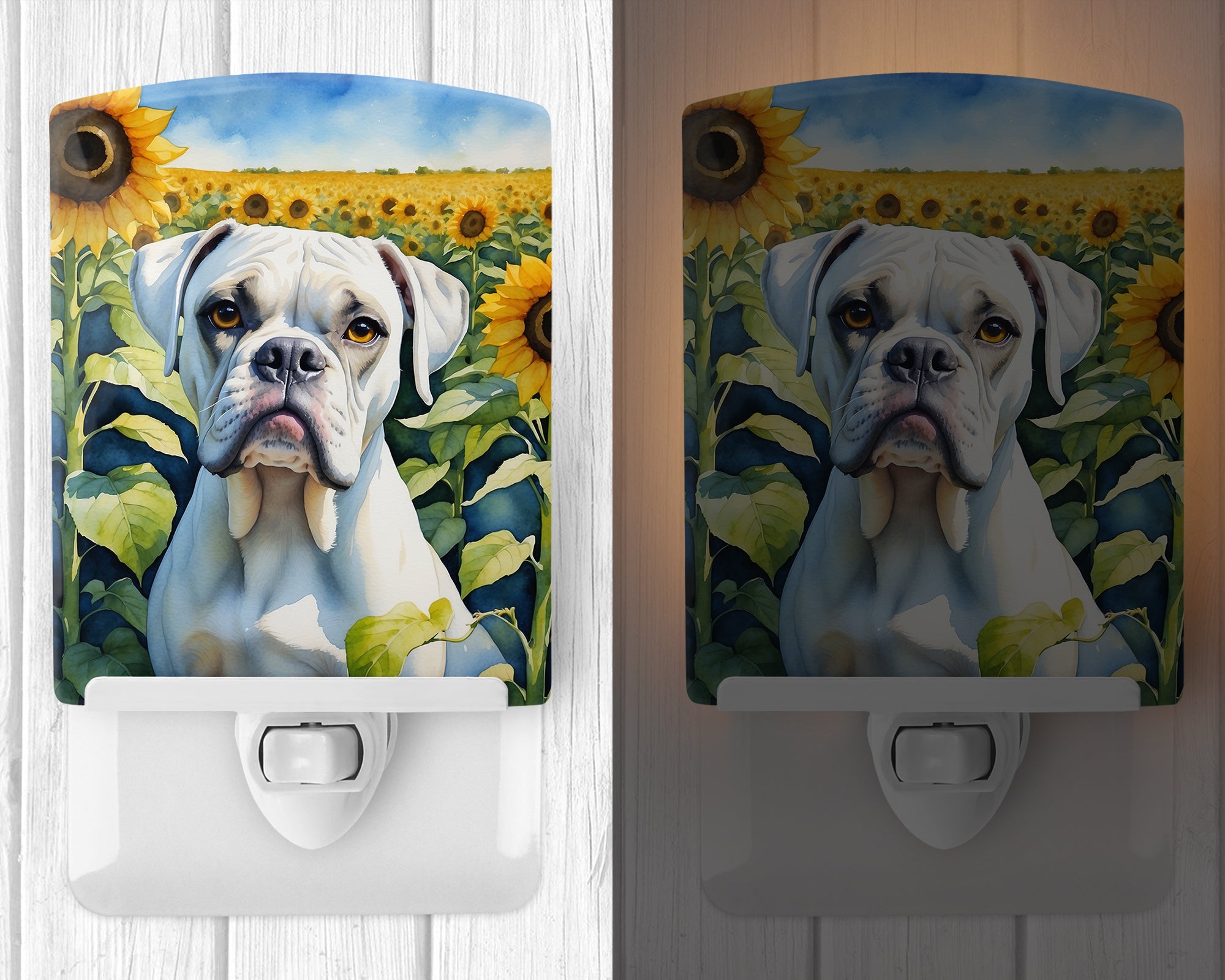 Buy this Boxer in Sunflowers Ceramic Night Light