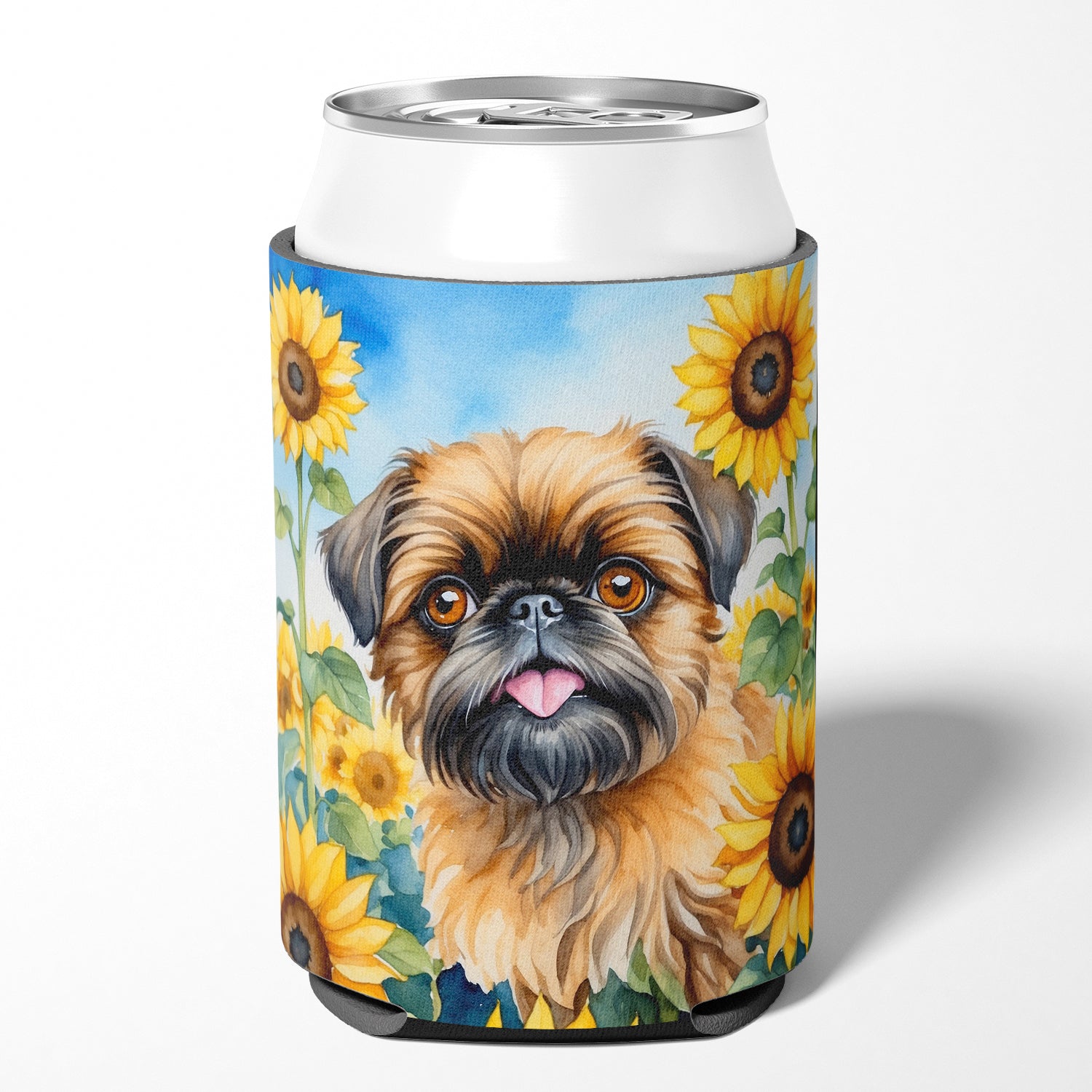 Brussels Griffon in Sunflowers Can or Bottle Hugger