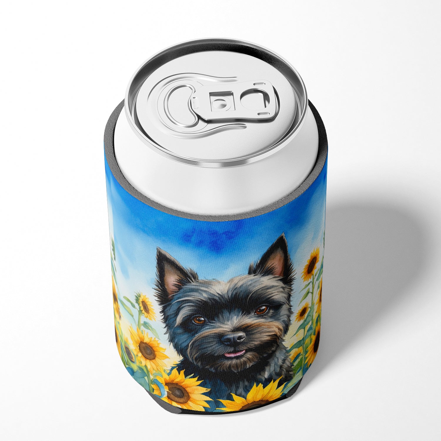 Cairn Terrier in Sunflowers Can or Bottle Hugger