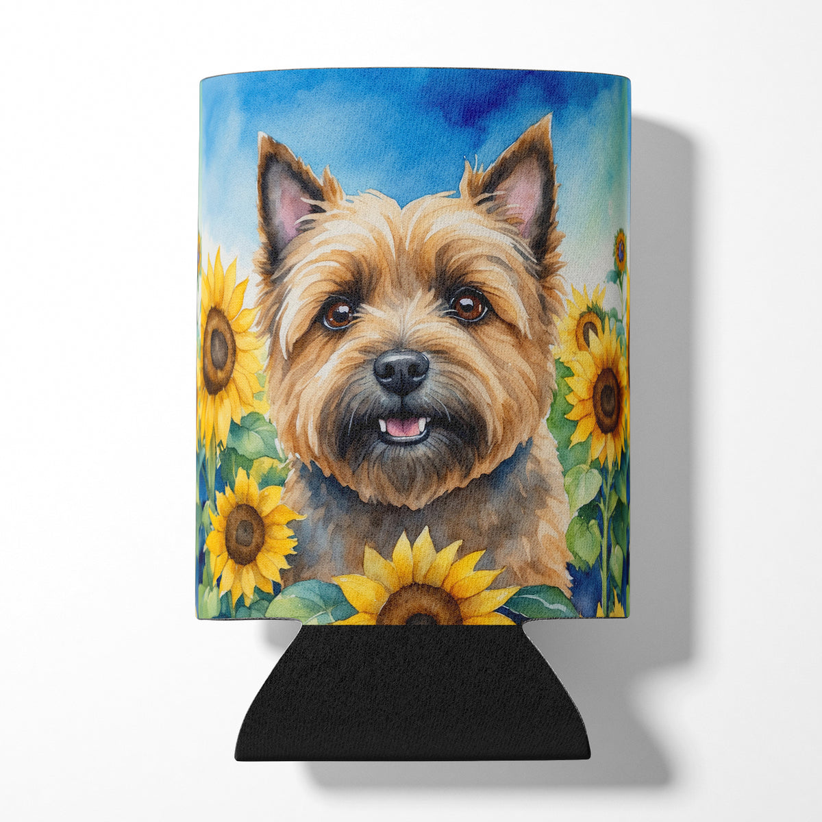 Buy this Cairn Terrier in Sunflowers Can or Bottle Hugger