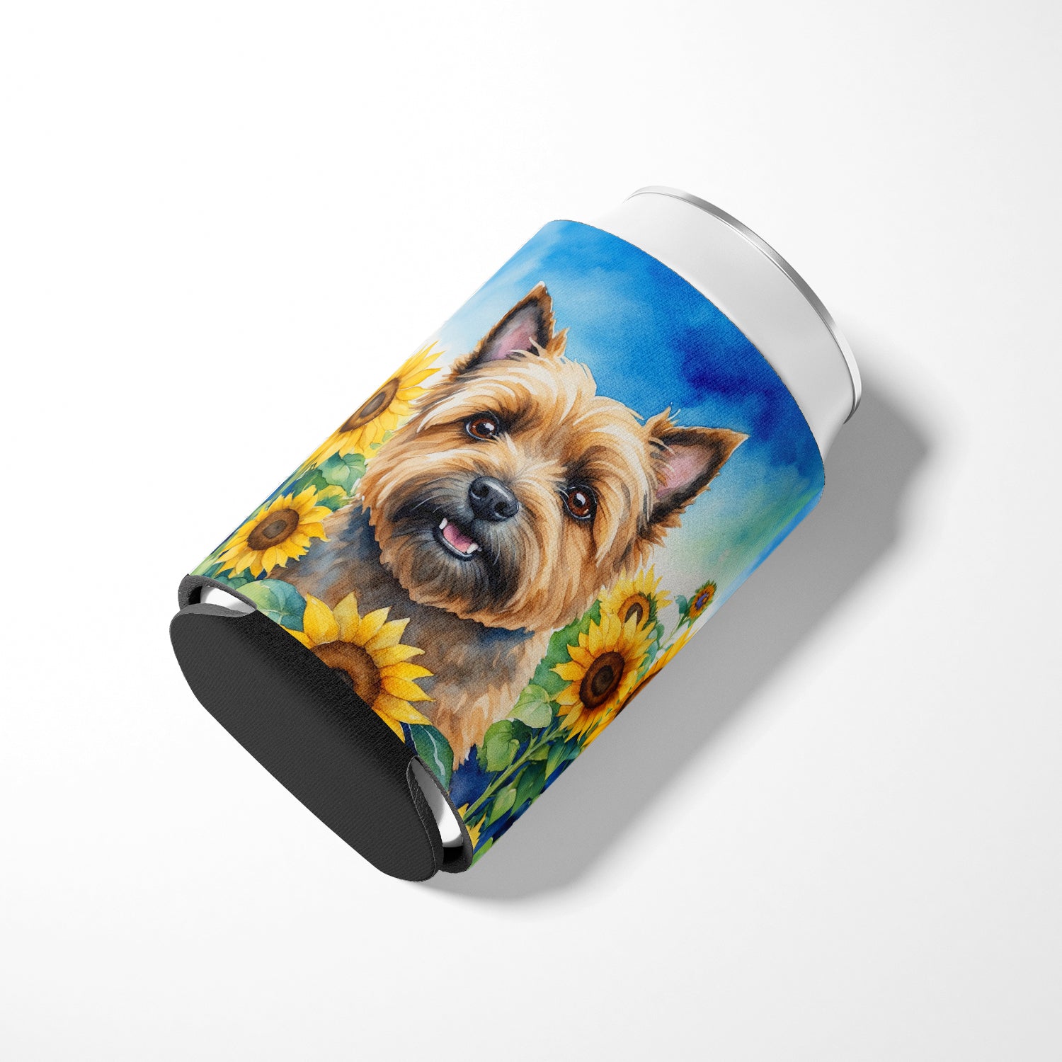 Cairn Terrier in Sunflowers Can or Bottle Hugger