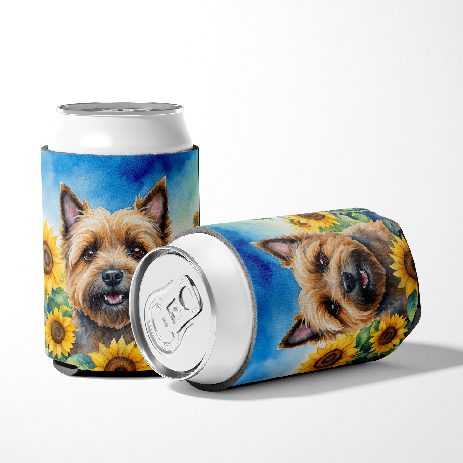 Cairn Terrier in Sunflowers Can or Bottle Hugger