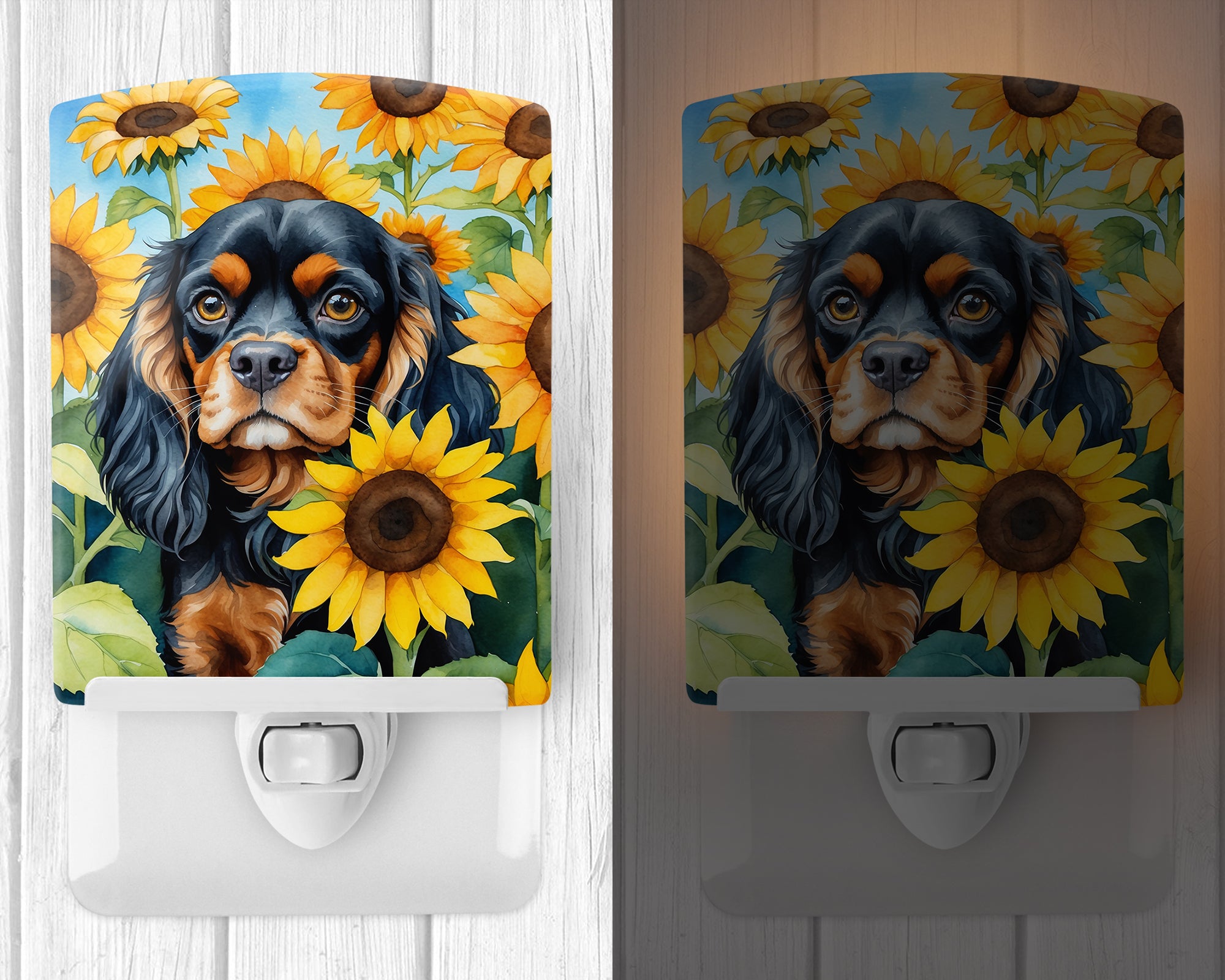 Buy this Cavalier Spaniel in Sunflowers Ceramic Night Light