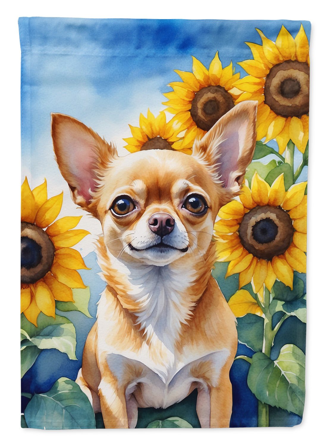 Buy this Chihuahua in Sunflowers House Flag