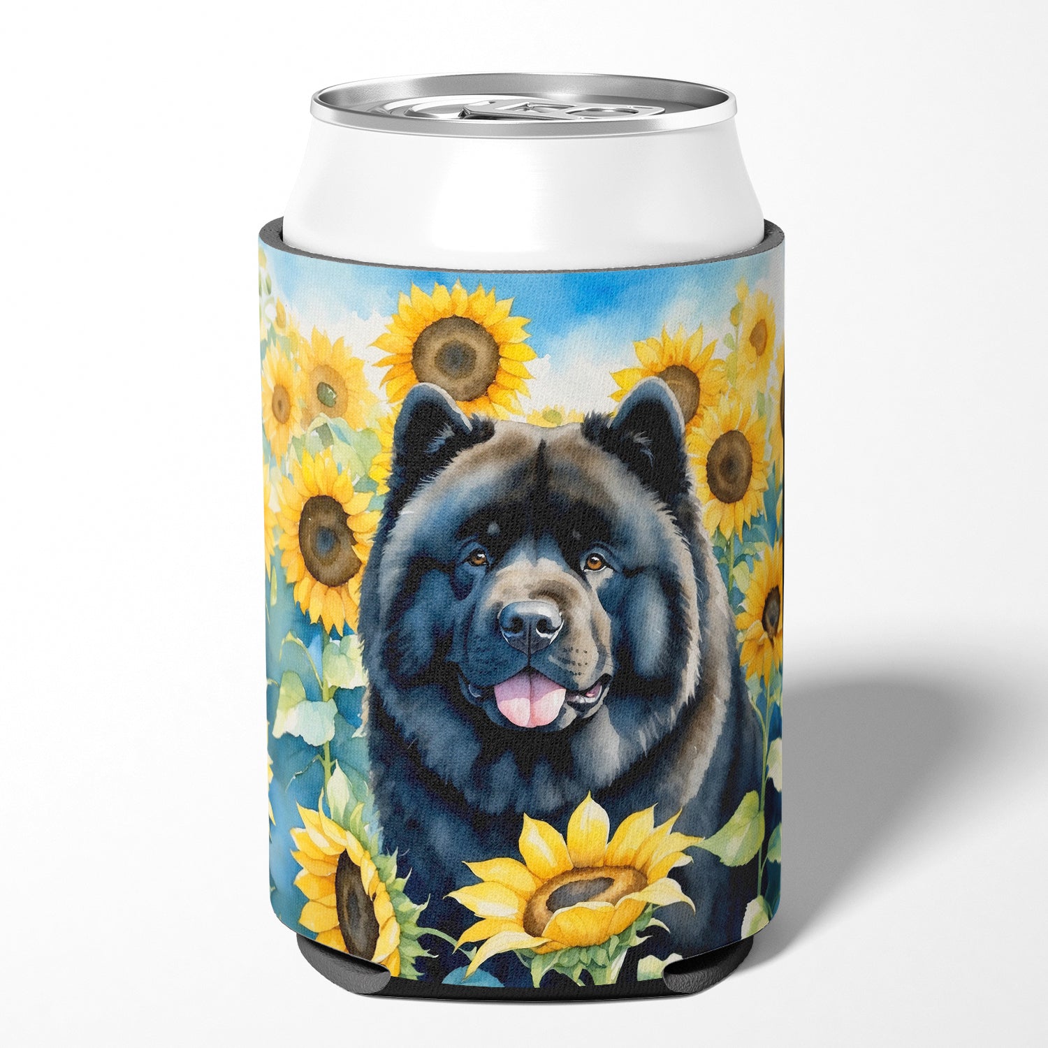 Buy this Chow Chow in Sunflowers Can or Bottle Hugger