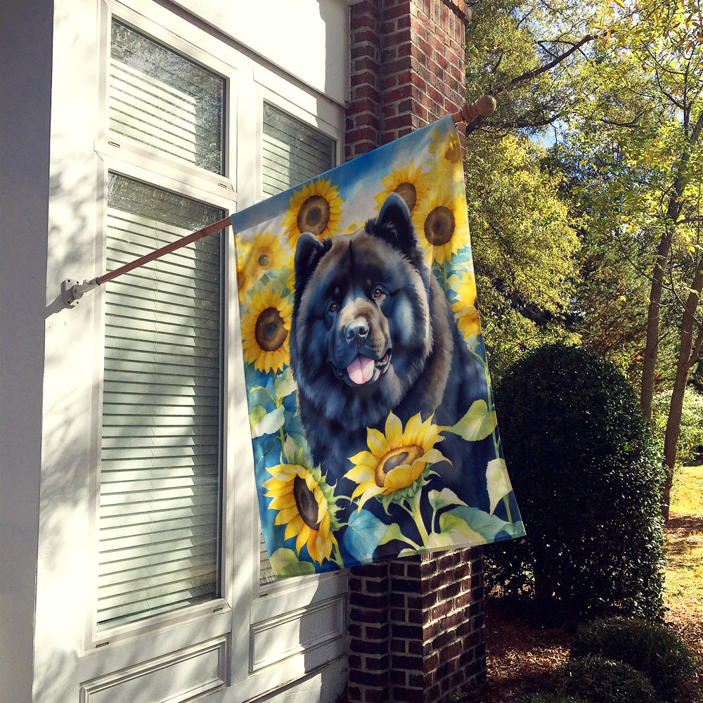 Buy this Chow Chow in Sunflowers House Flag