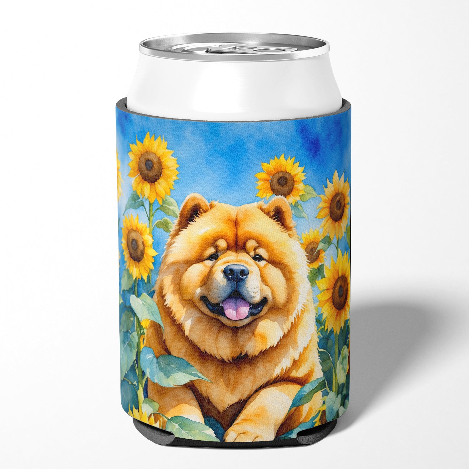 Chow Chow in Sunflowers Can or Bottle Hugger