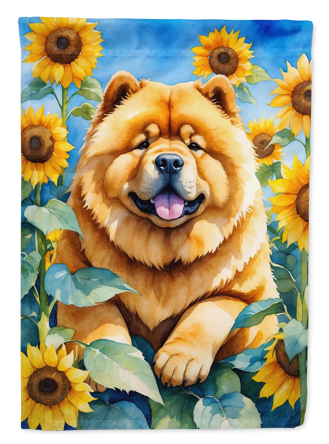 Buy this Chow Chow in Sunflowers House Flag