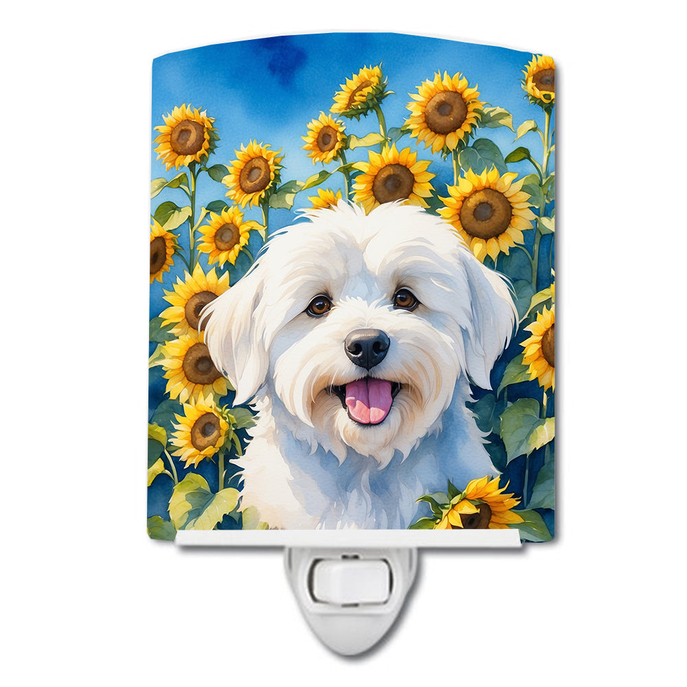 Buy this Coton de Tulear in Sunflowers Ceramic Night Light