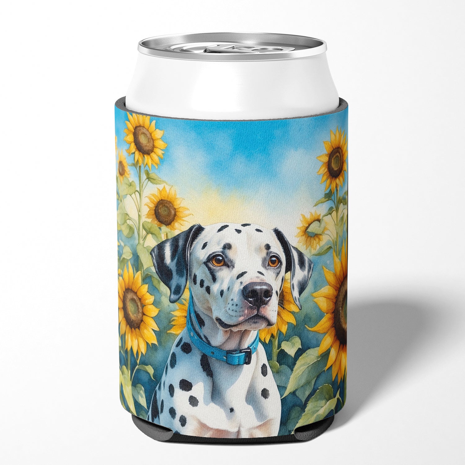 Dalmatian in Sunflowers Can or Bottle Hugger