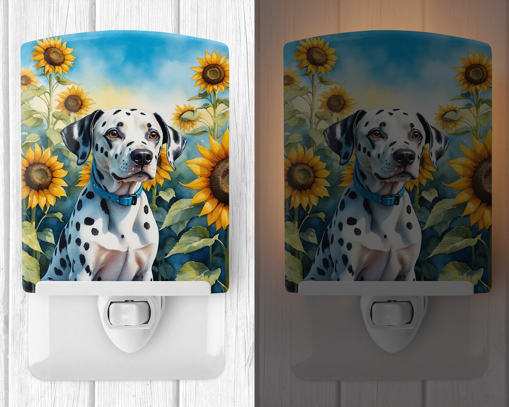 Buy this Dalmatian in Sunflowers Ceramic Night Light