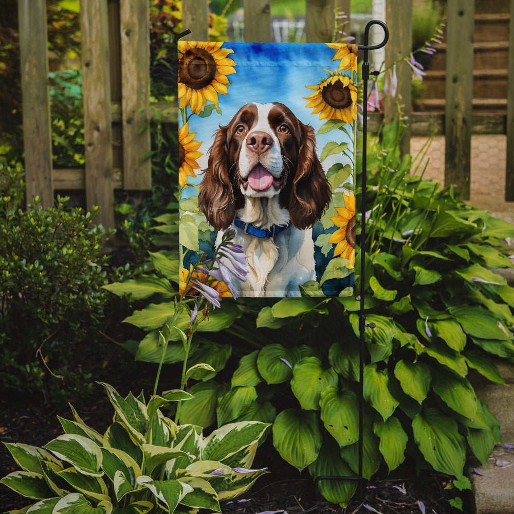 English Springer Spaniel in Sunflowers Garden Flag