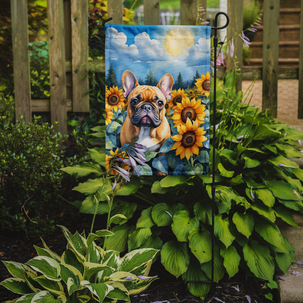 Buy this French Bulldog in Sunflowers Garden Flag