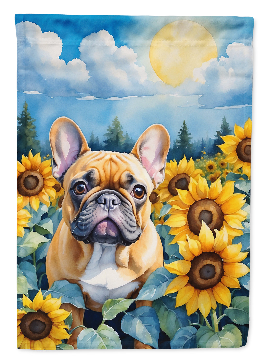 Buy this French Bulldog in Sunflowers Garden Flag