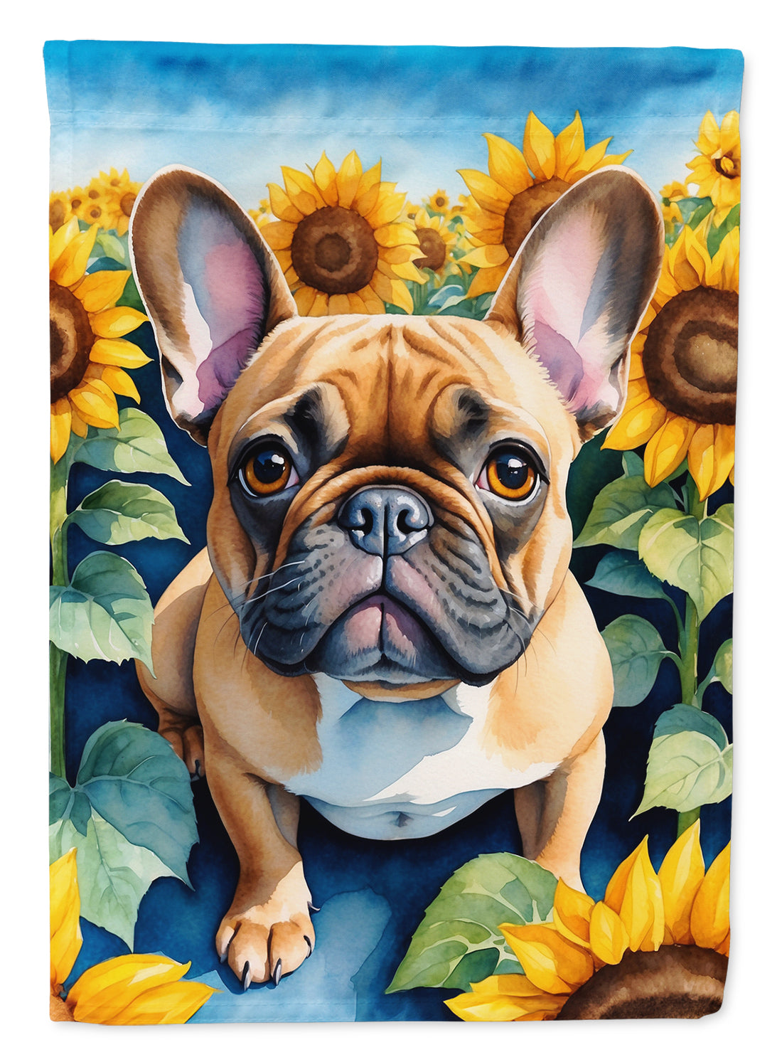 Buy this French Bulldog in Sunflowers Garden Flag