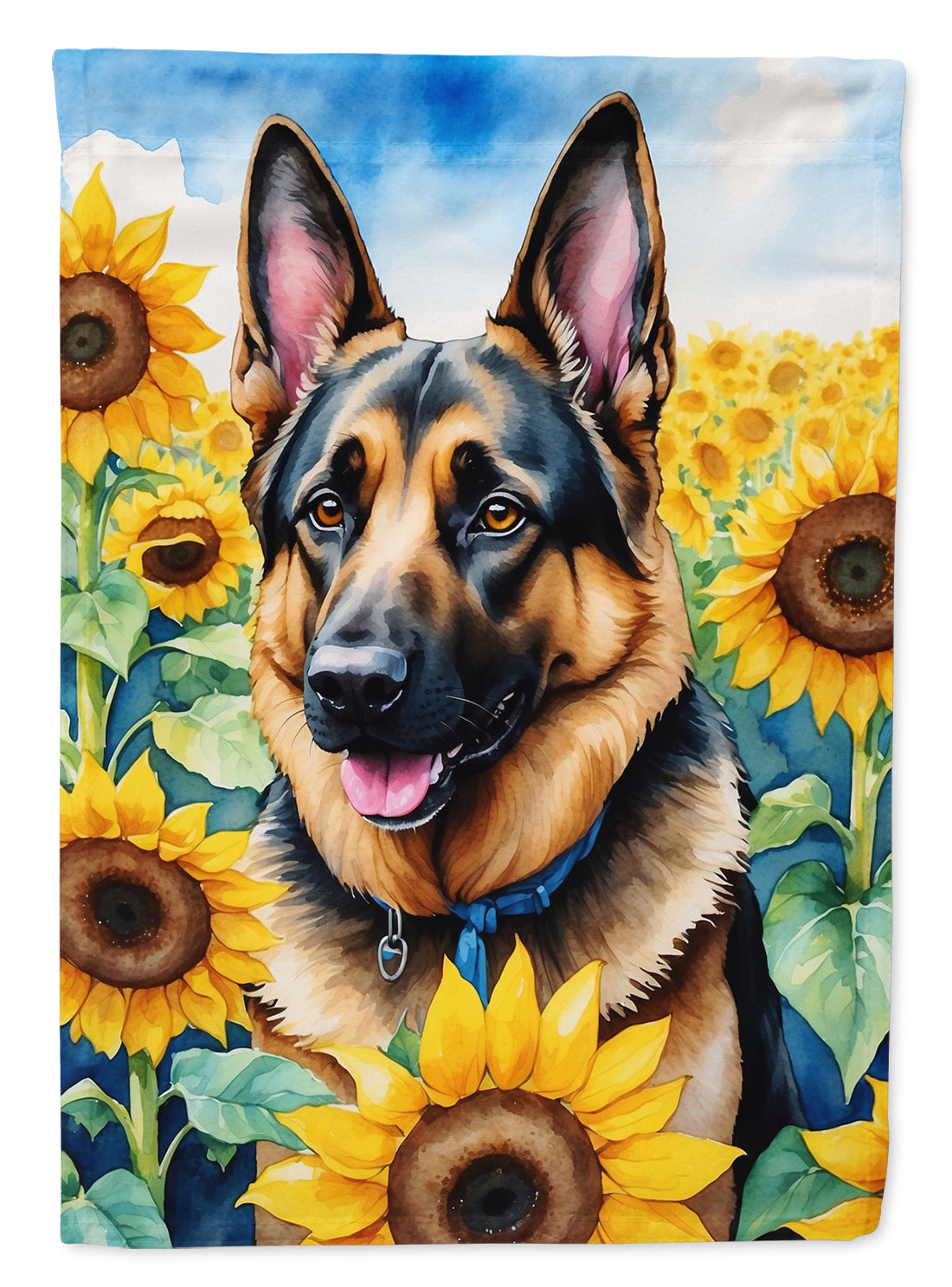 Buy this German Shepherd in Sunflowers House Flag