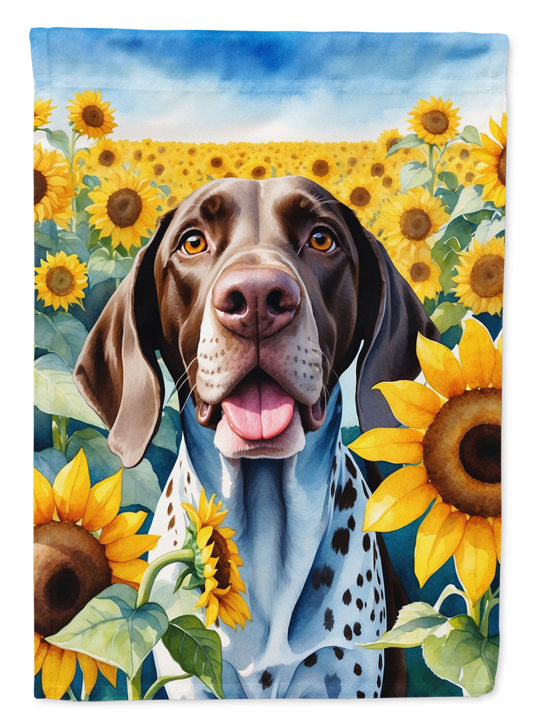 Buy this German Shorthaired Pointer in Sunflowers Garden Flag