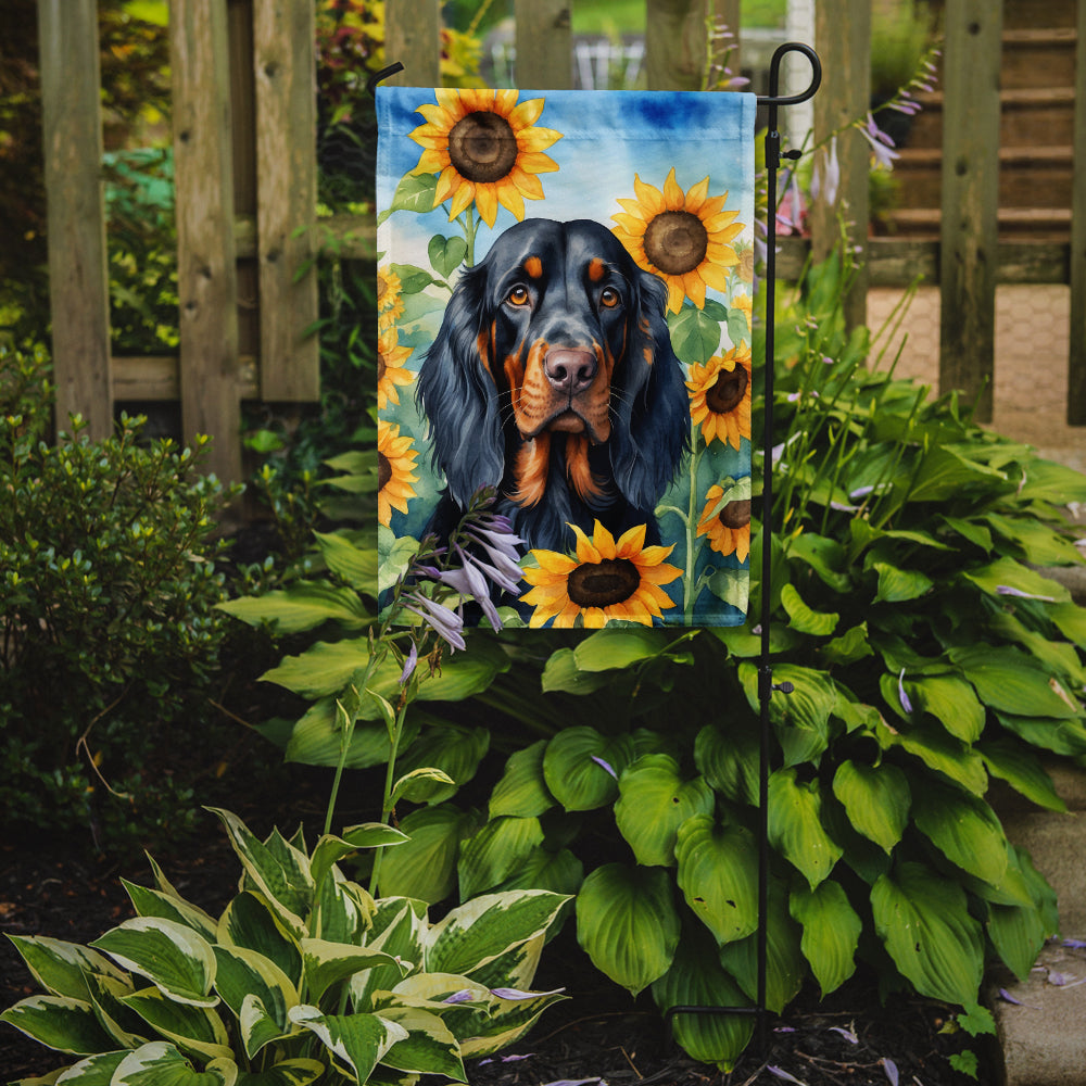 Buy this Gordon Setter in Sunflowers Garden Flag