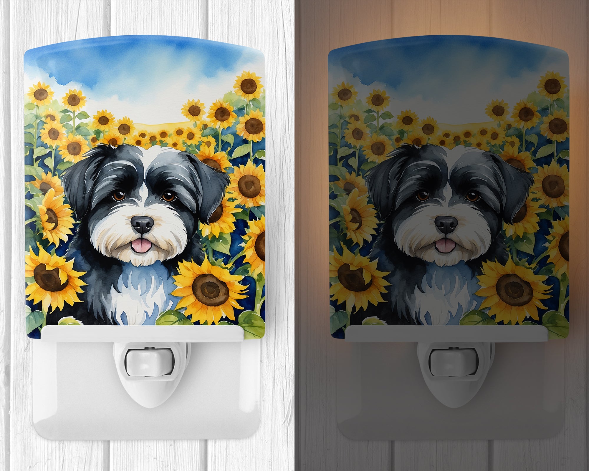 Buy this Havanese in Sunflowers Ceramic Night Light