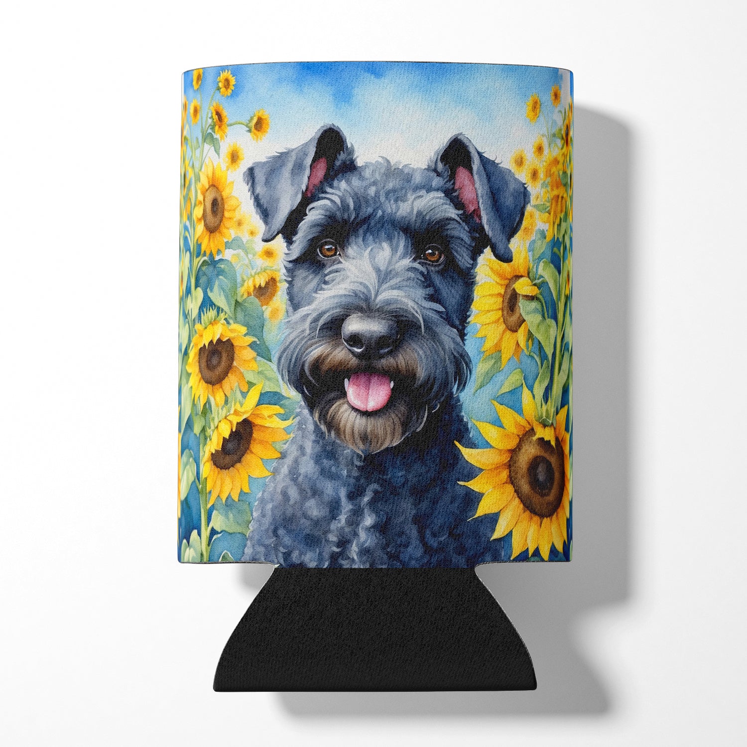 Buy this Kerry Blue Terrier in Sunflowers Can or Bottle Hugger