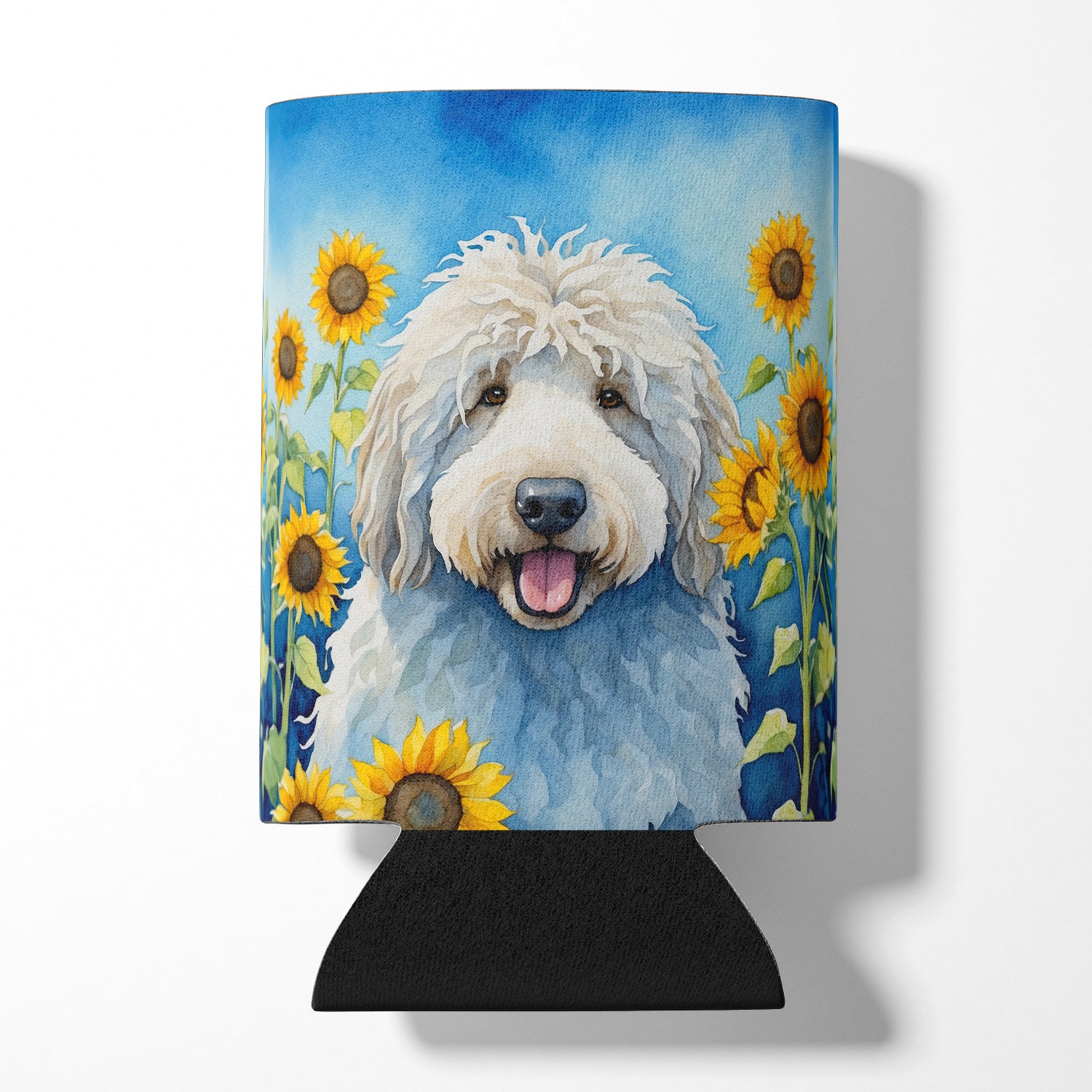 Buy this Komondor in Sunflowers Can or Bottle Hugger