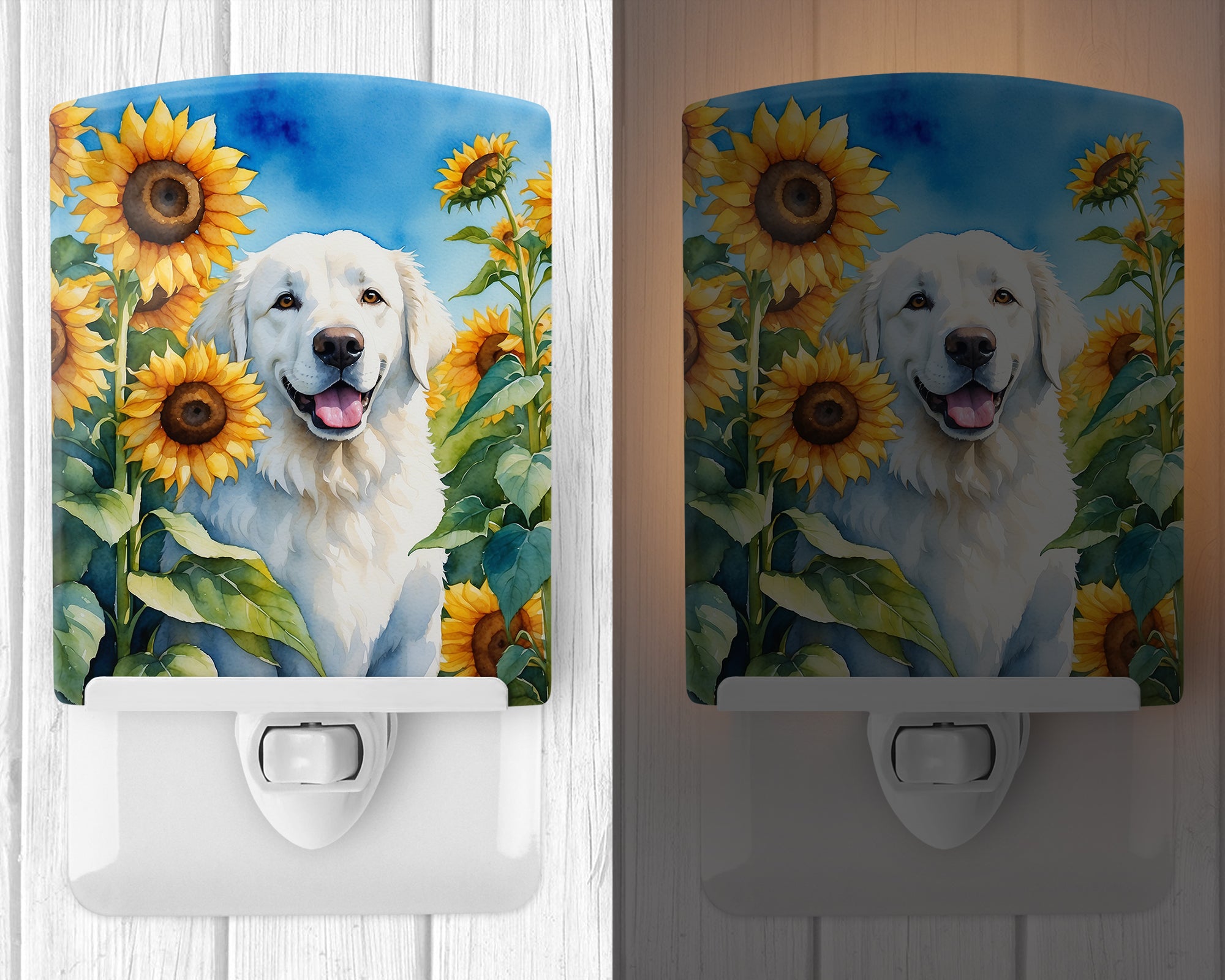 Buy this Kuvasz in Sunflowers Ceramic Night Light