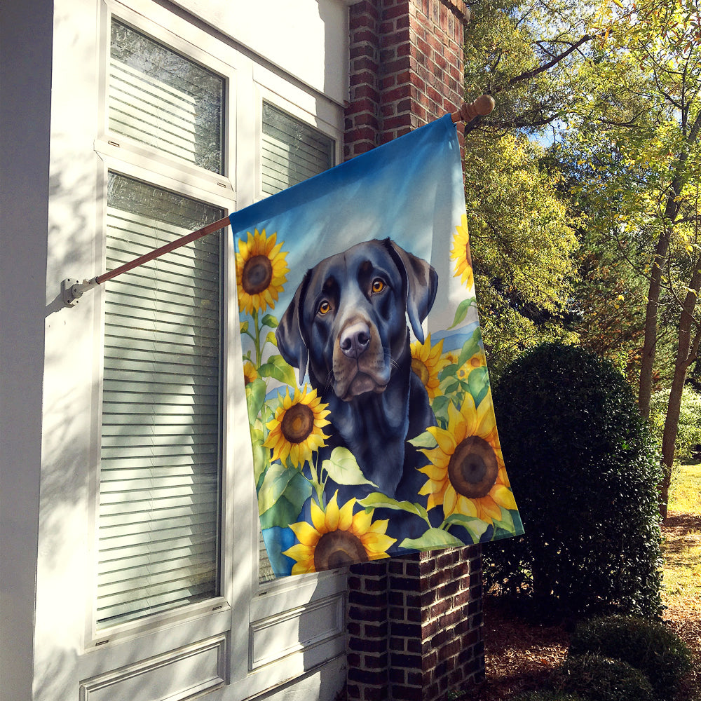 Buy this Labrador Retriever in Sunflowers House Flag