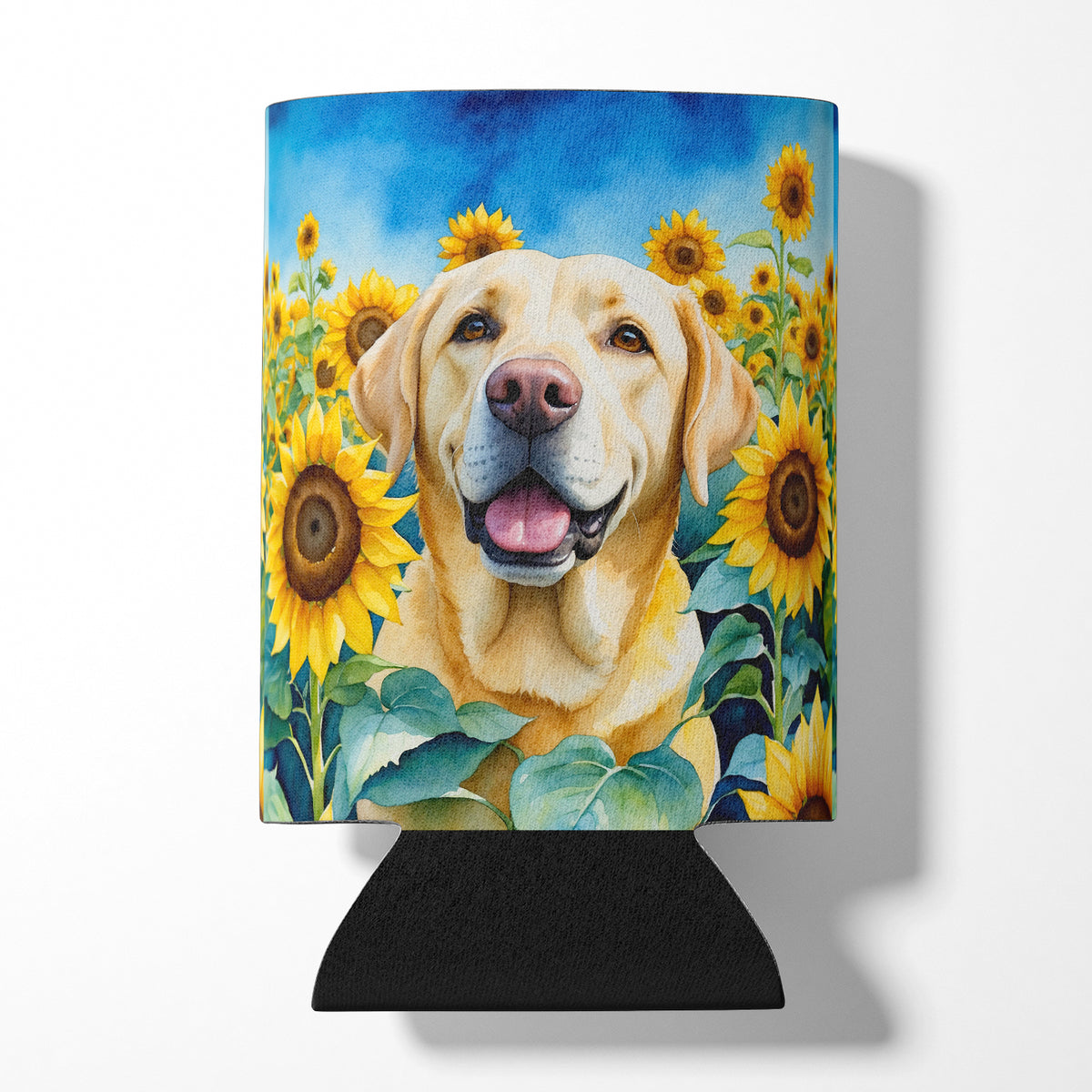 Buy this Labrador Retriever in Sunflowers Can or Bottle Hugger