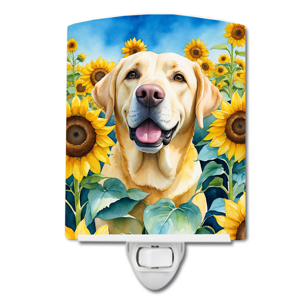 Buy this Labrador Retriever in Sunflowers Ceramic Night Light