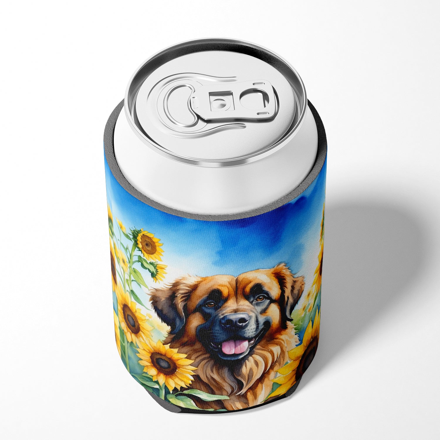 Leonberger in Sunflowers Can or Bottle Hugger