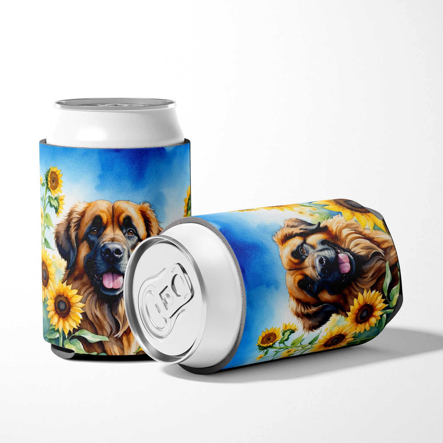 Leonberger in Sunflowers Can or Bottle Hugger