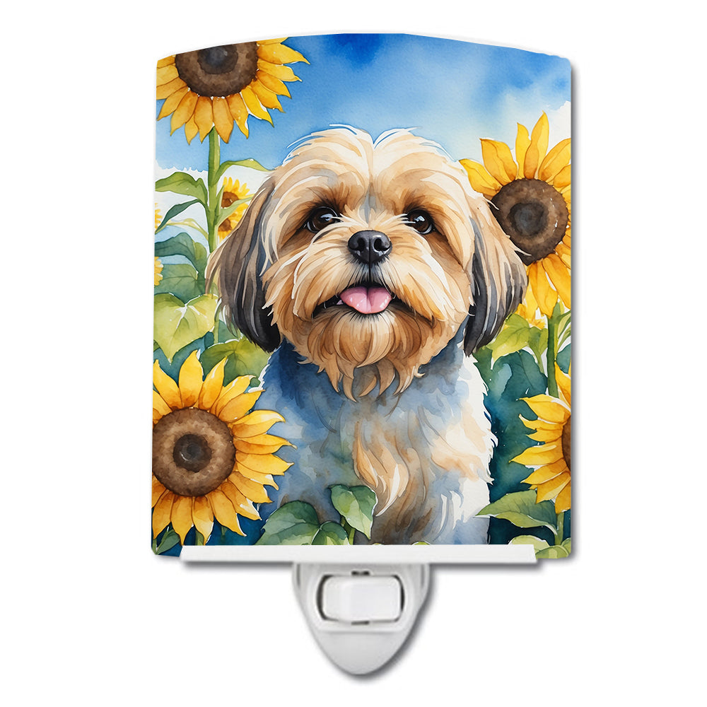 Buy this Lhasa Apso in Sunflowers Ceramic Night Light