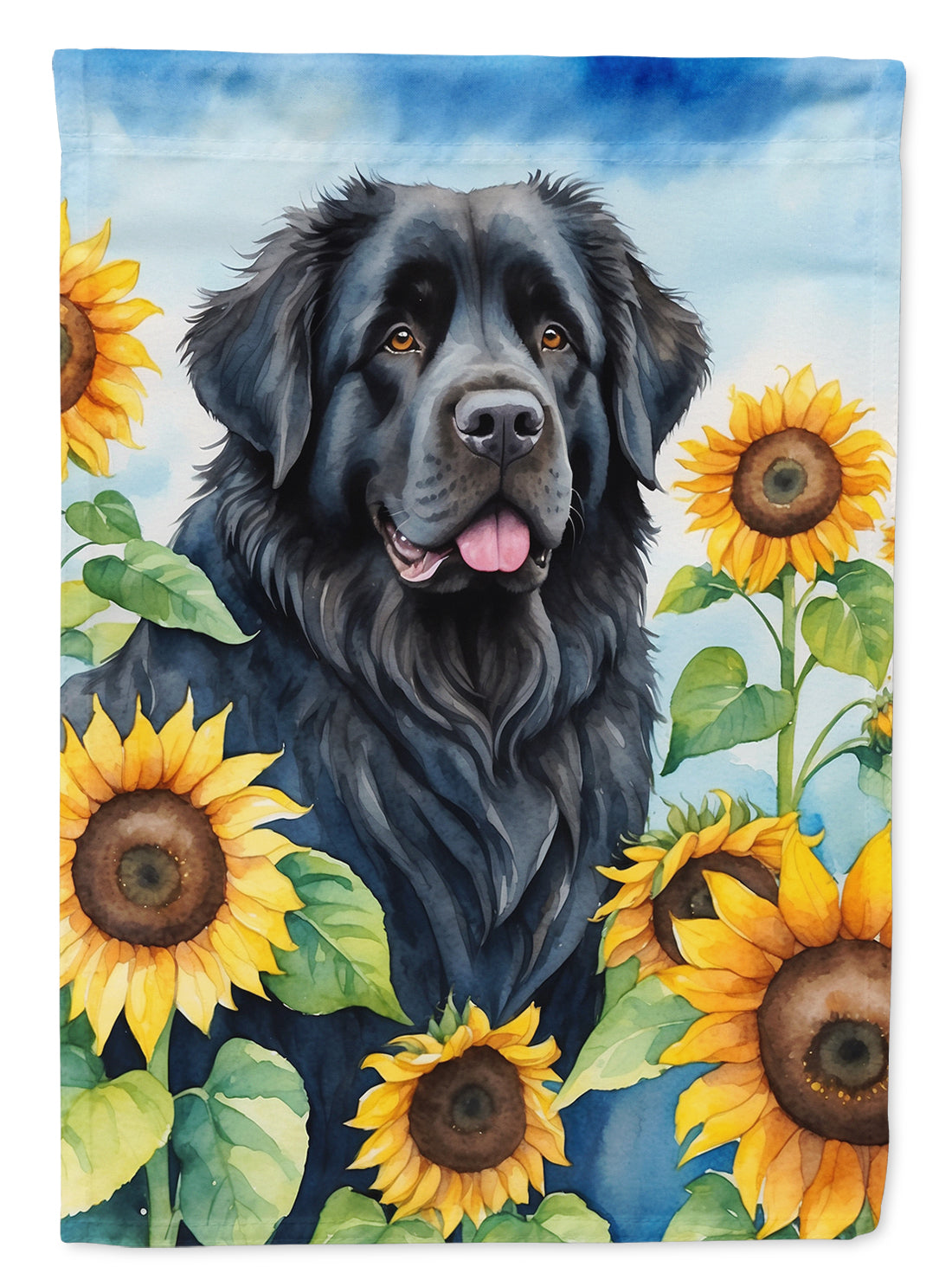 Buy this Newfoundland in Sunflowers House Flag