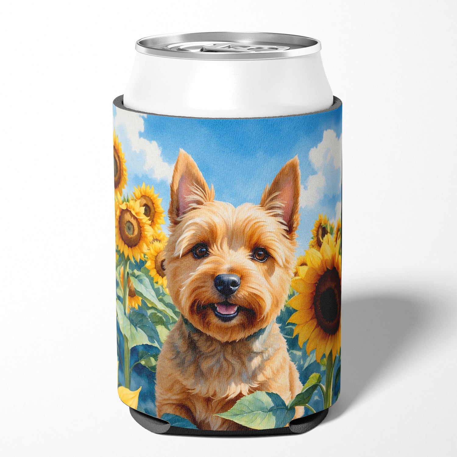 Norwich Terrier in Sunflowers Can or Bottle Hugger