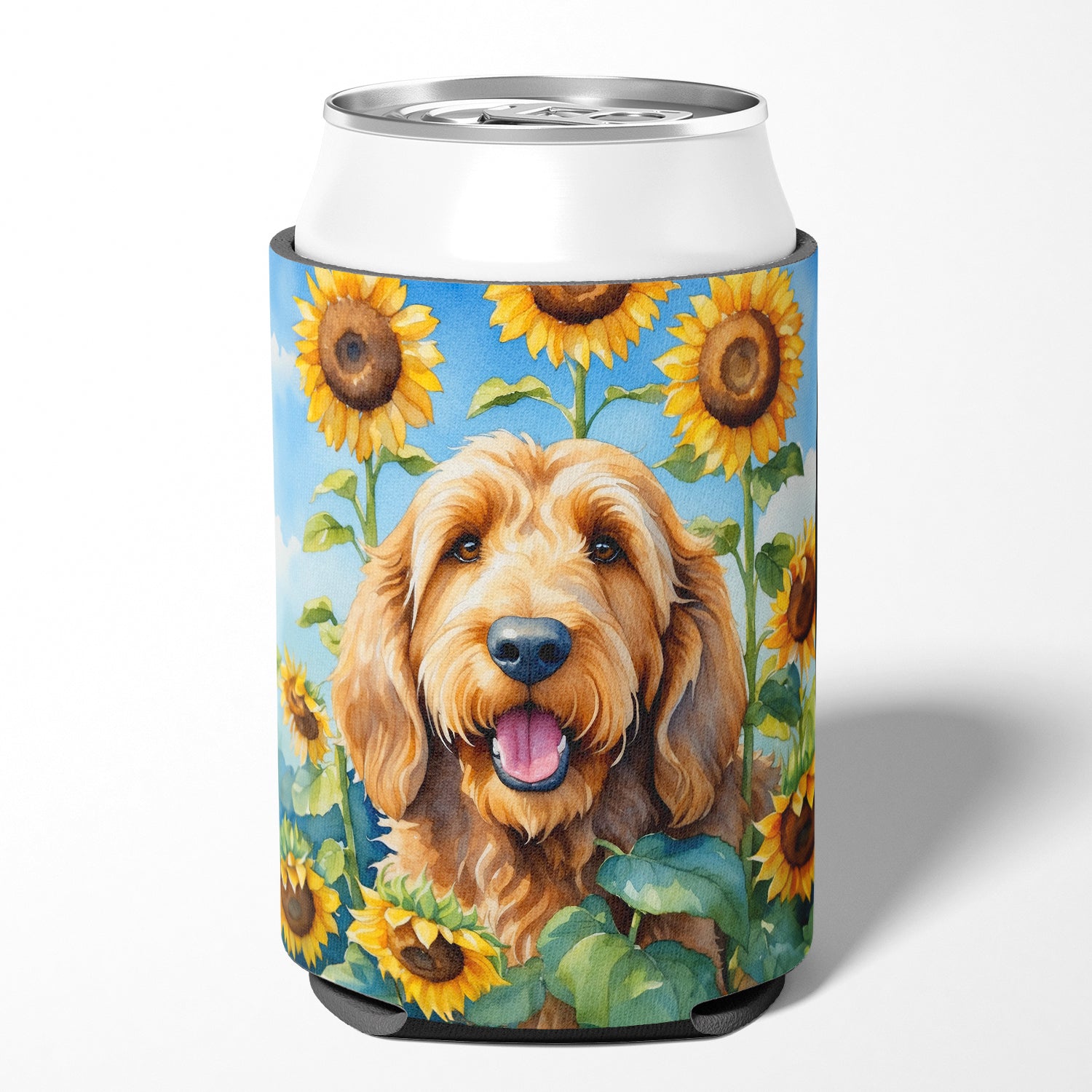 Otterhound in Sunflowers Can or Bottle Hugger