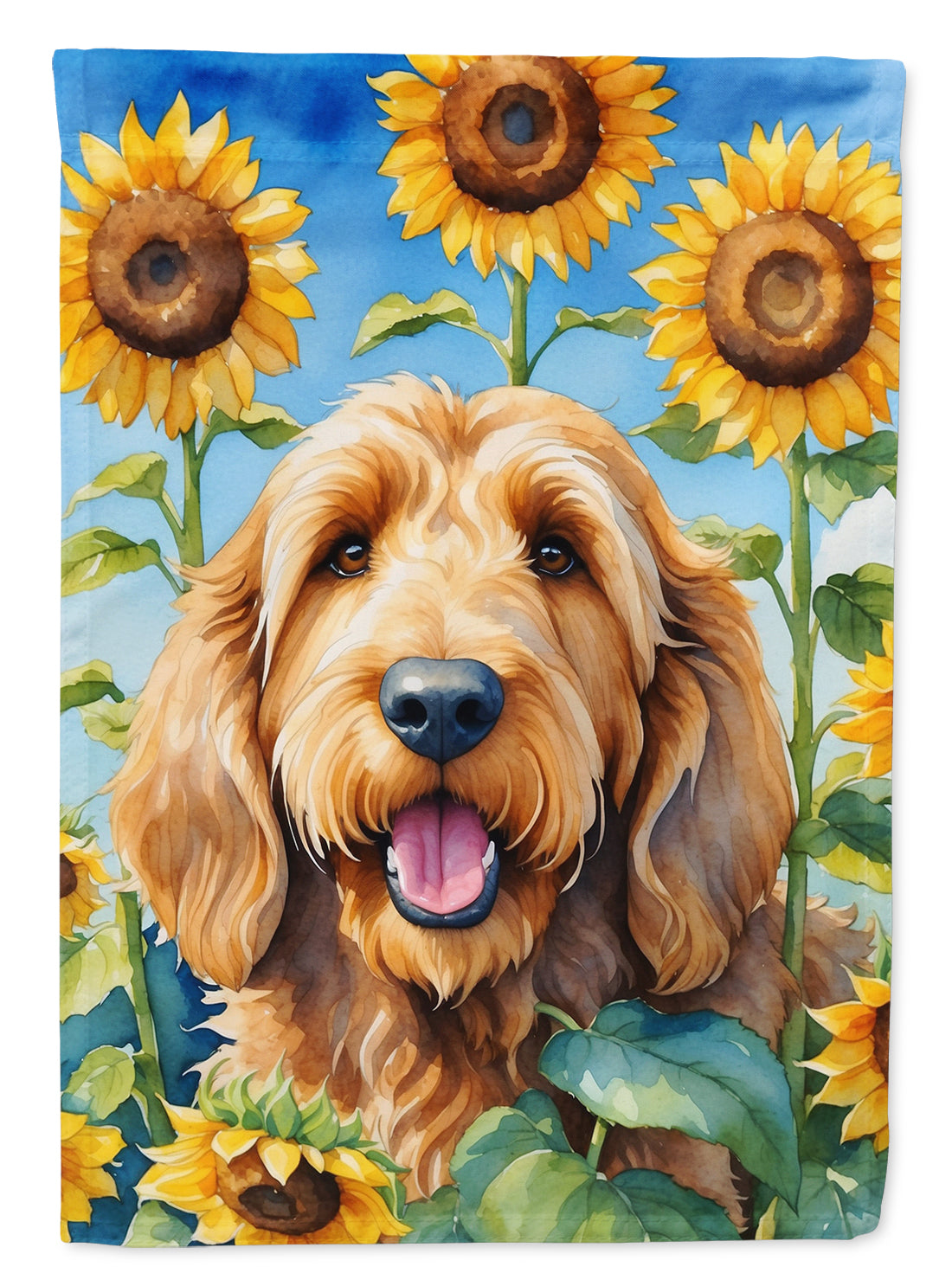 Buy this Otterhound in Sunflowers Garden Flag