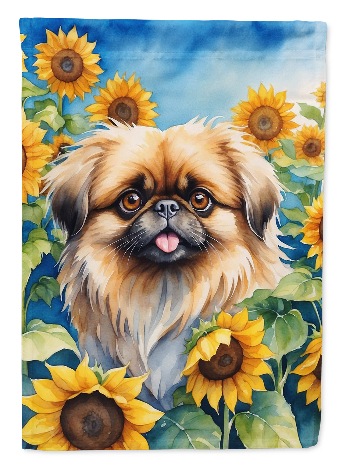 Buy this Pekingese in Sunflowers House Flag