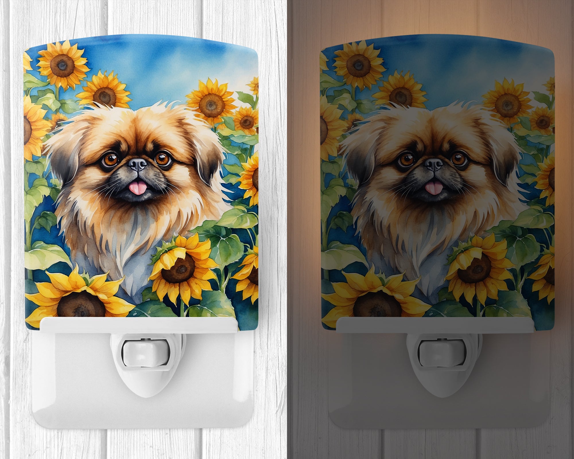 Buy this Pekingese in Sunflowers Ceramic Night Light