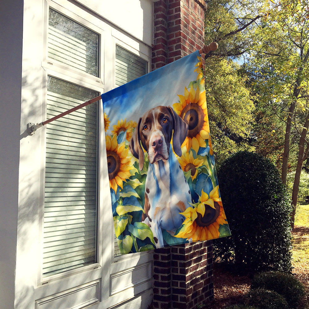 Pointer in Sunflowers House Flag