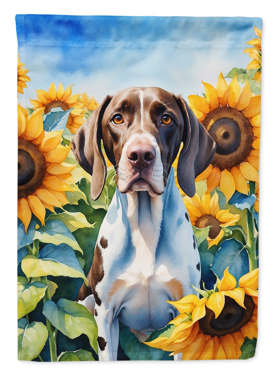 Buy this Pointer in Sunflowers Garden Flag