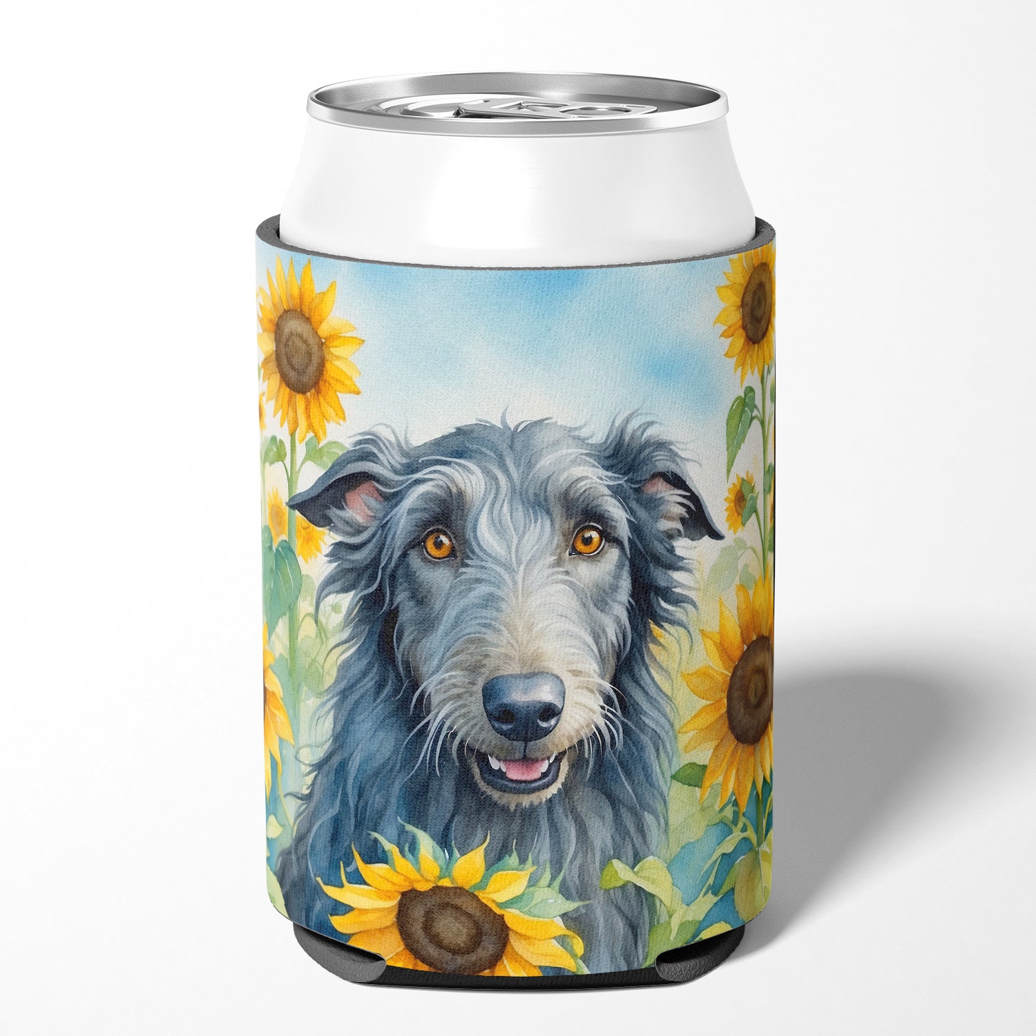 Scottish Deerhound in Sunflowers Can or Bottle Hugger