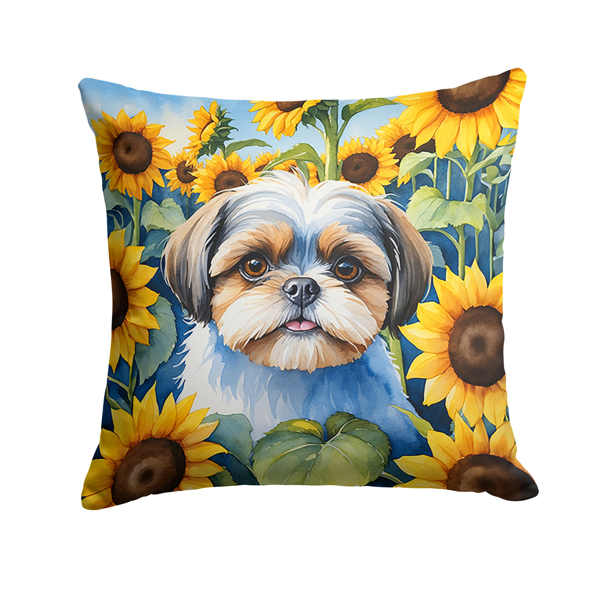 Buy this Shih Tzu in Sunflowers Throw Pillow