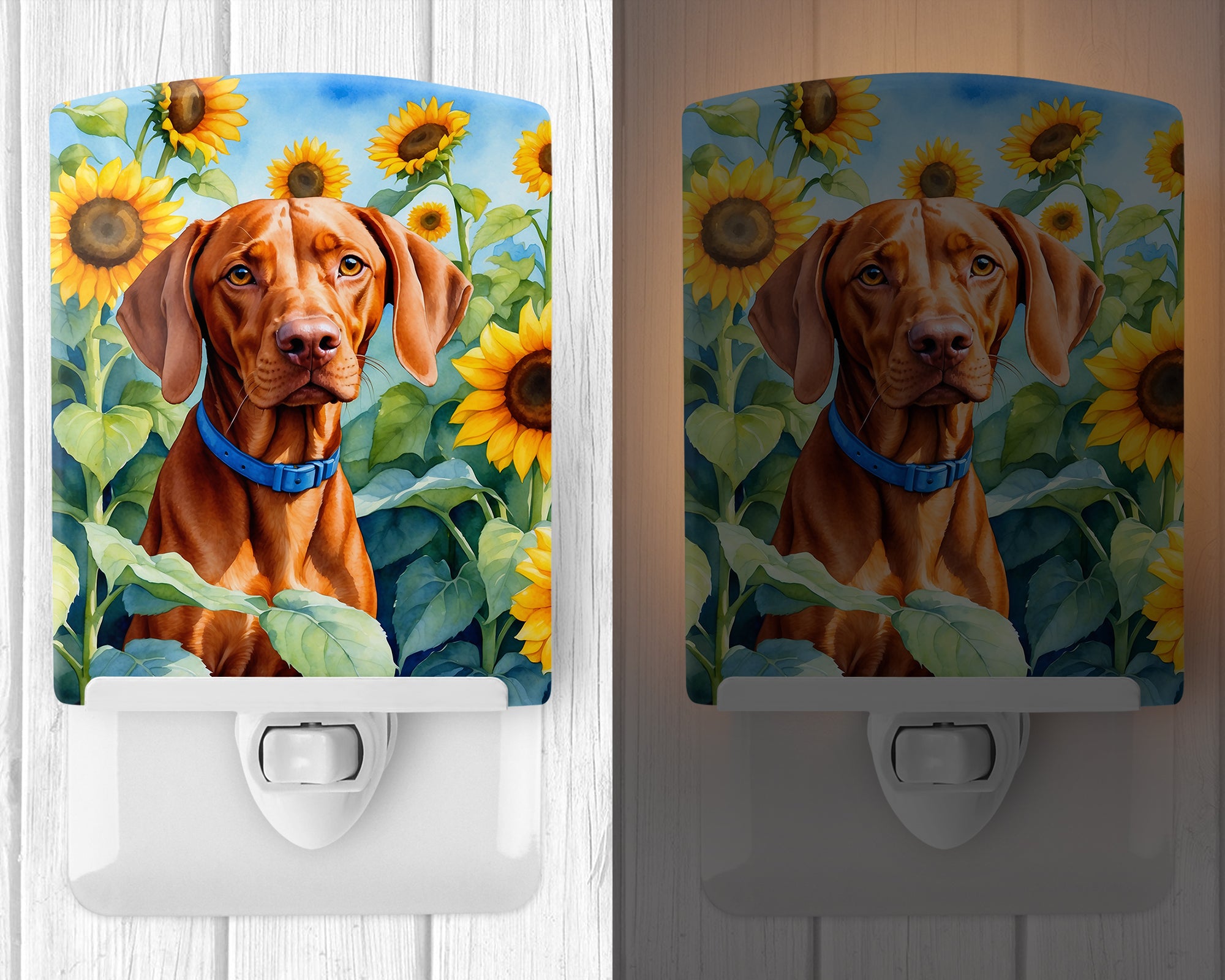 Buy this Vizsla in Sunflowers Ceramic Night Light