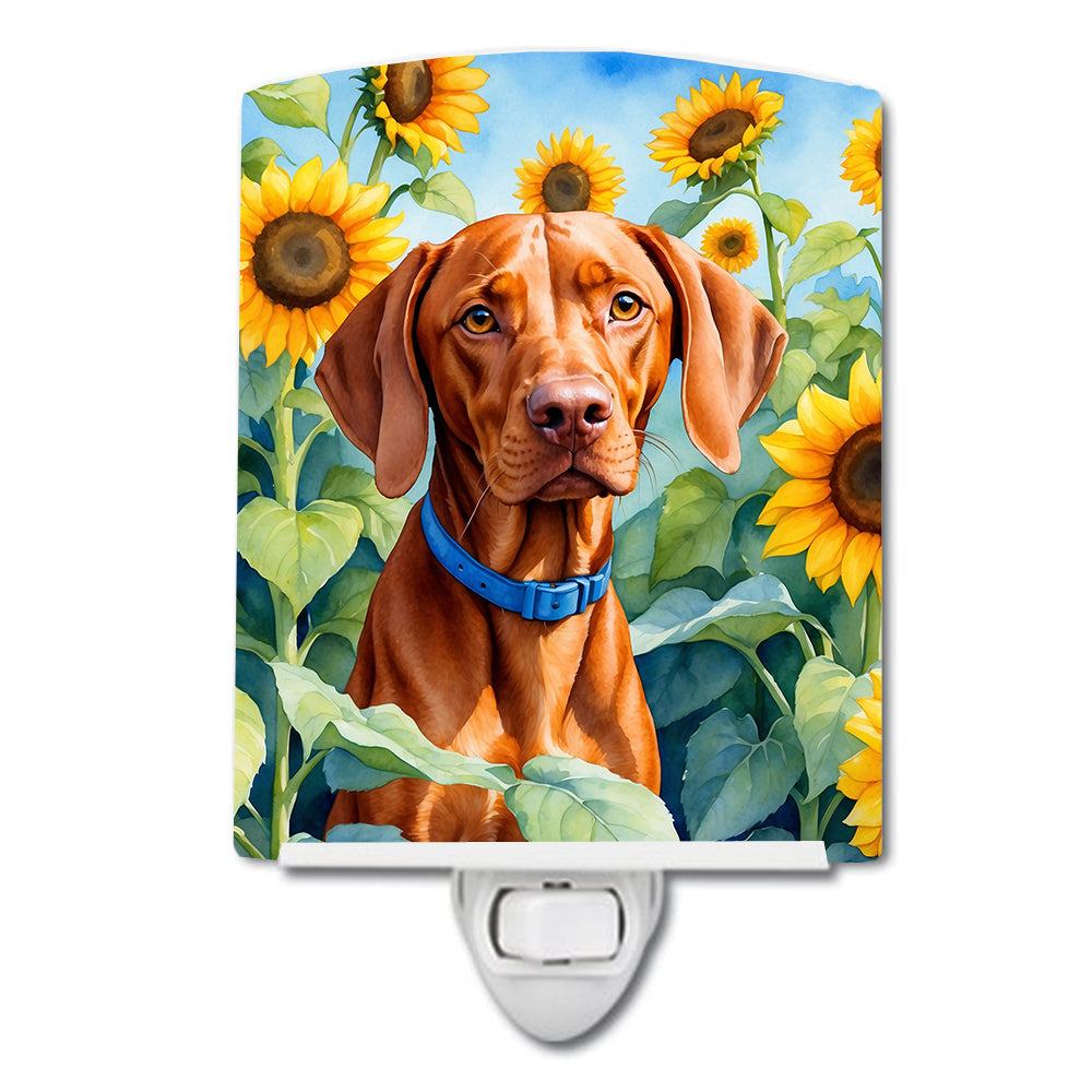 Buy this Vizsla in Sunflowers Ceramic Night Light