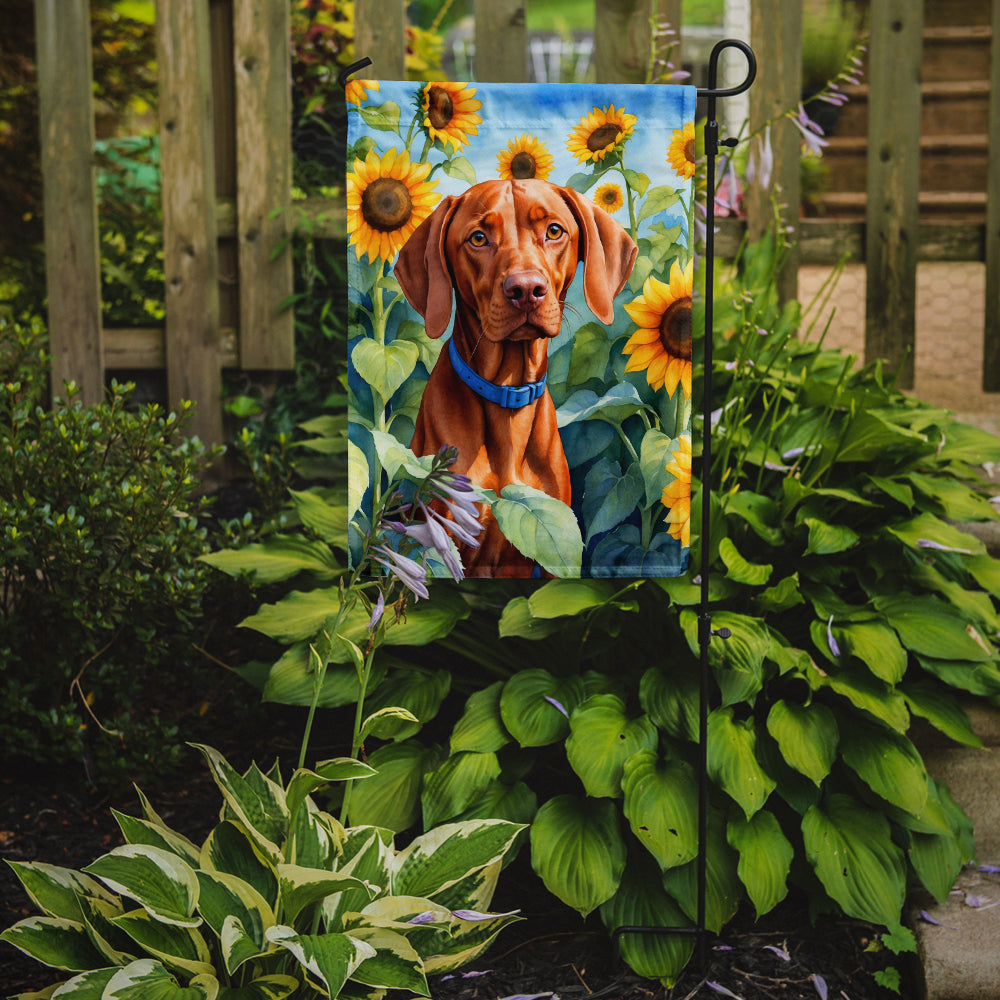 Buy this Vizsla in Sunflowers Garden Flag